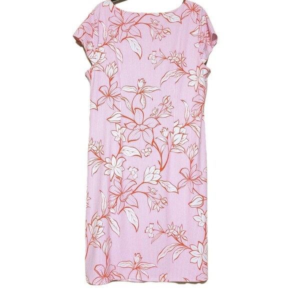 Talbots Womens Plus 2X Effortless Jersey Bella Dress - Outlined Floral New $119 - Picture 5 of 7
